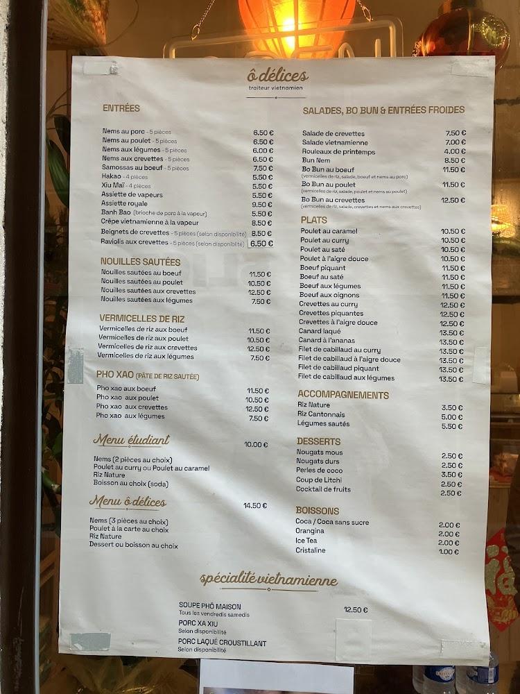 Ô DÉLICES TRAITEUR VIETNAMIEN - Menu Image 3